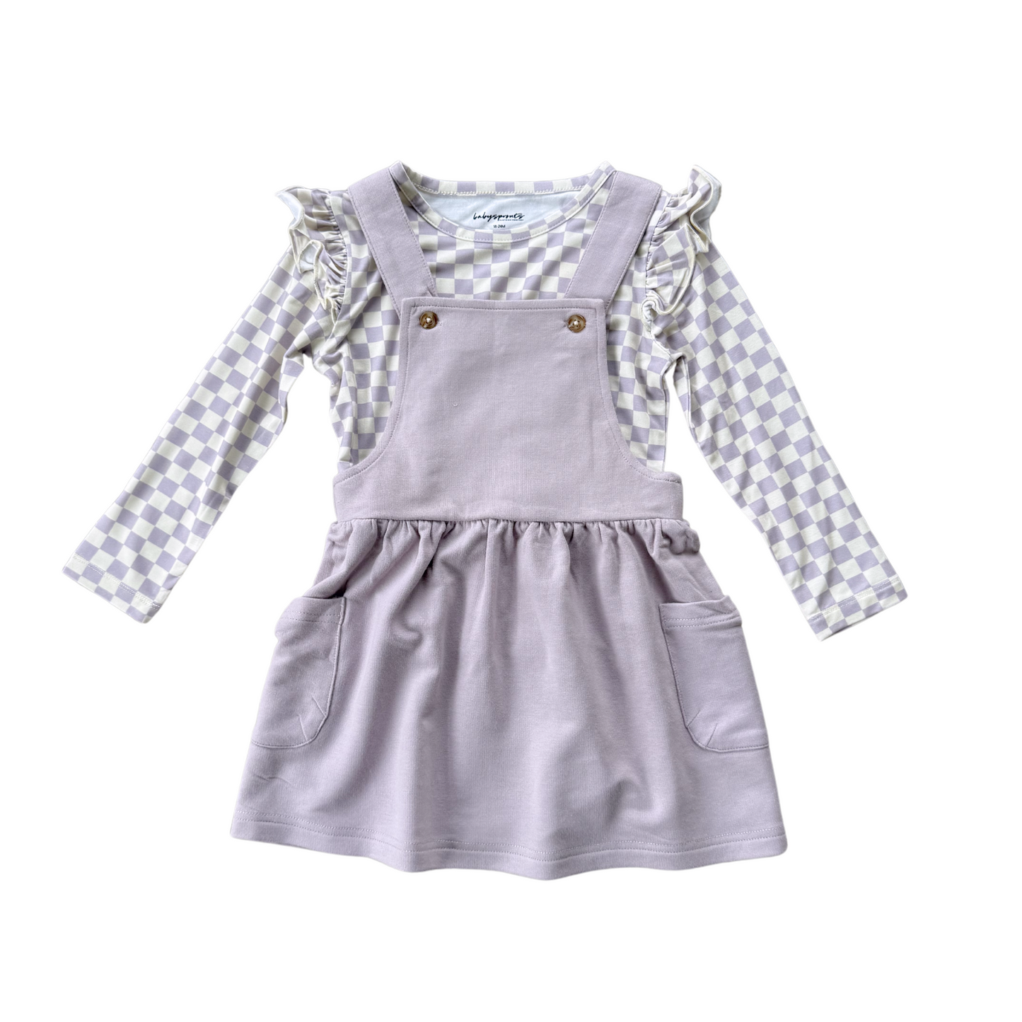 Lavender Cloud Checkerboard Jumper Set