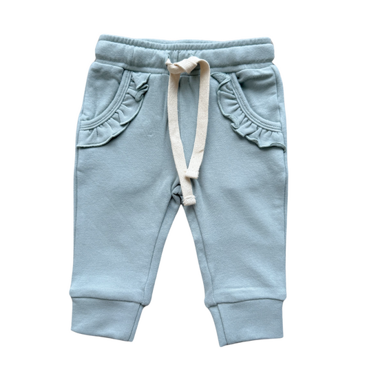 Slate Ruffle Jogger