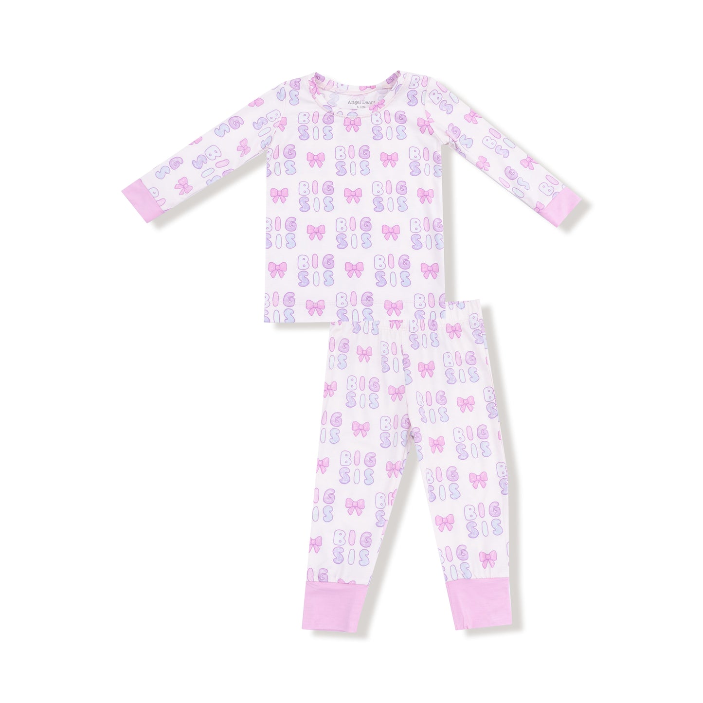 Angel Dear Big Sis loungewear set featuring a cozy, matching top and pants in soft fabric, perfect for relaxed wear.