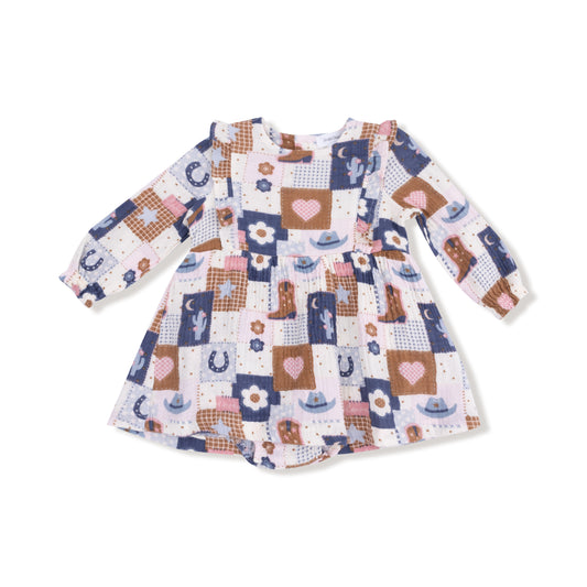 Patchwork Cowgirl Ruffle Bubble