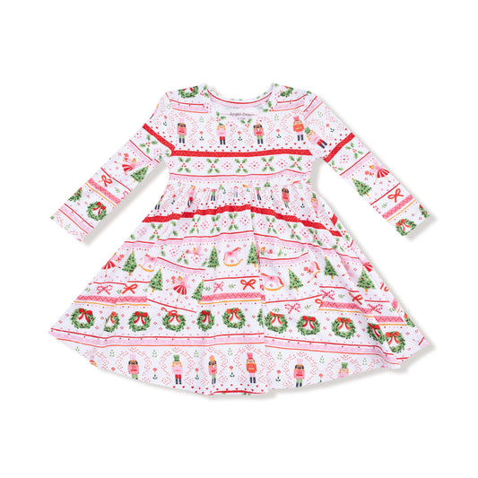 Sugar Plum Fairy Nutcracker Fair Isle Twirly Dress