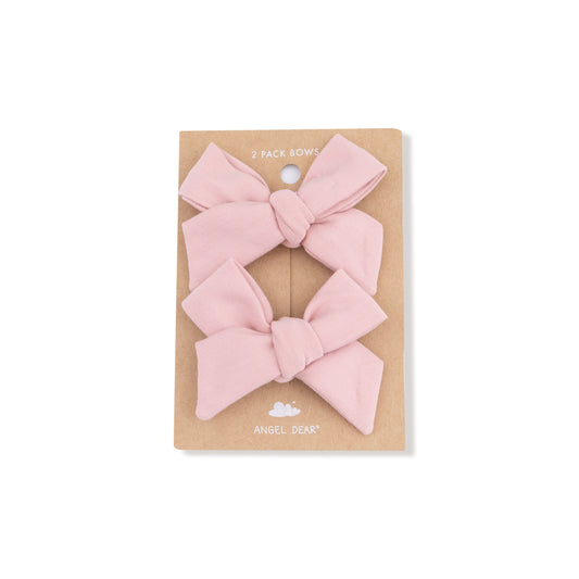 Mellow Rose Bow Clips 2 pack