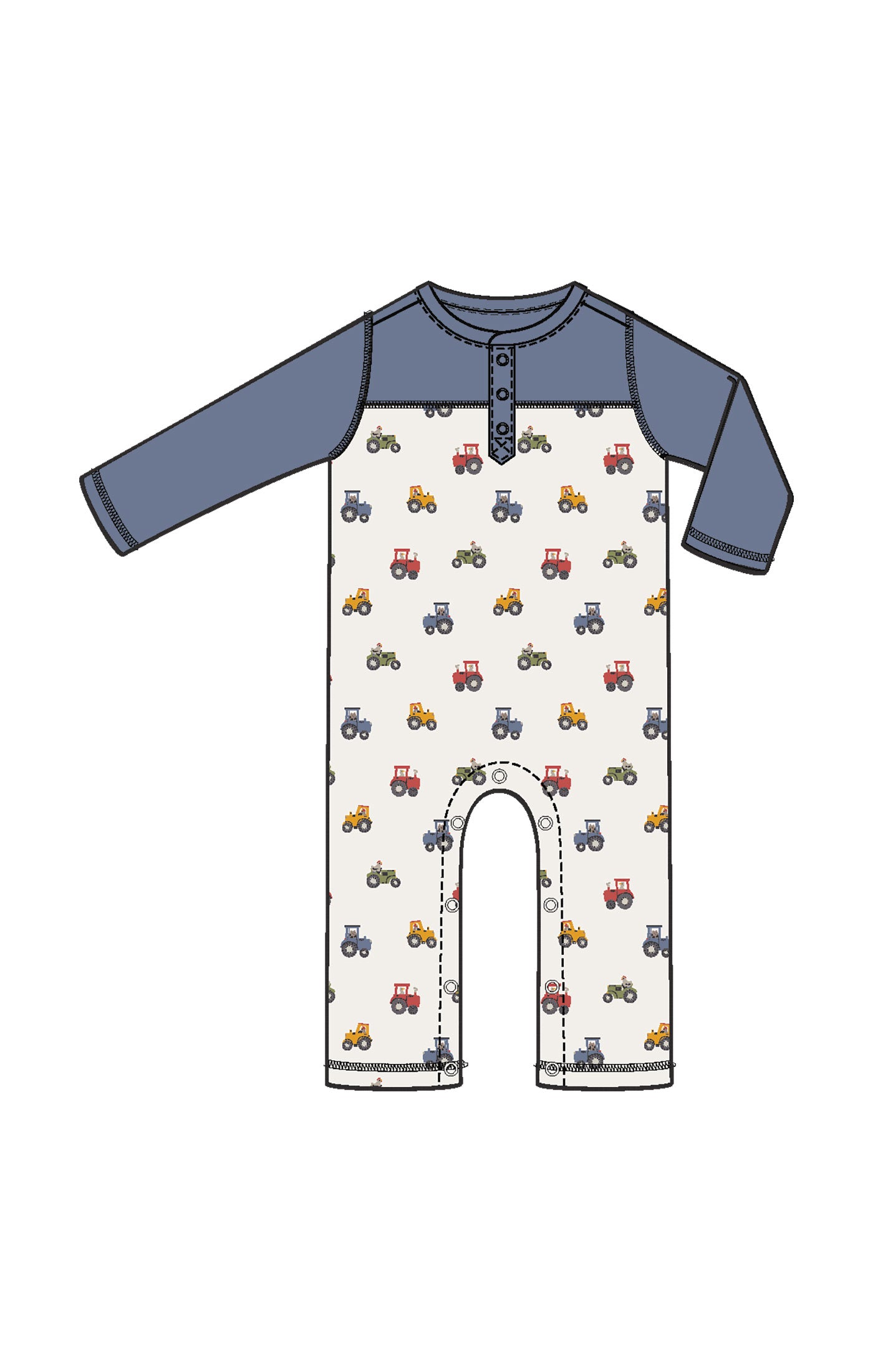 Mini Tractors Romper