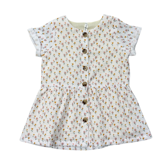 Mini Daisy Gauze Button Dress