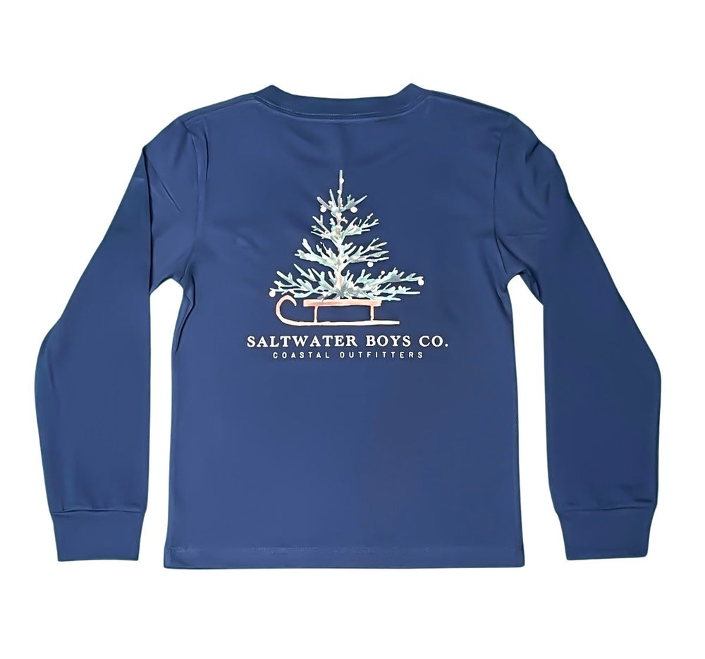 Saltwater Boys Co. - Christmas Sled Graphic LS Tee