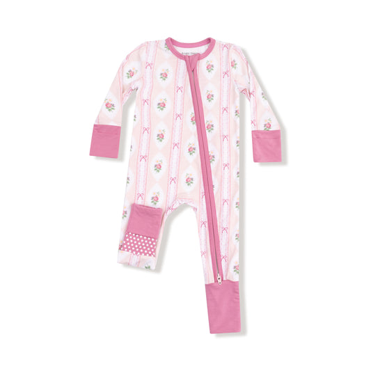 Ogee Lace Floral Zip Romper