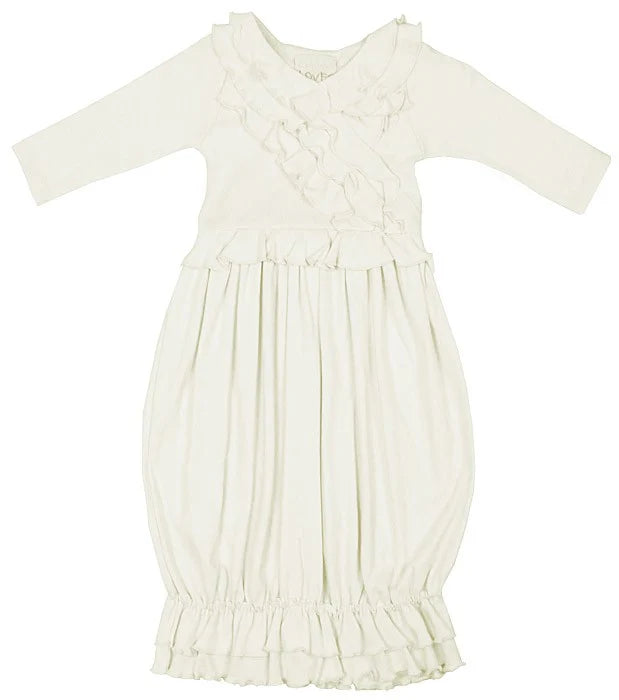 Lemon Loves Lime Jenna Gown in Eggnog color, featuring flowing fabric and elegant design, perfect for formal occasions.