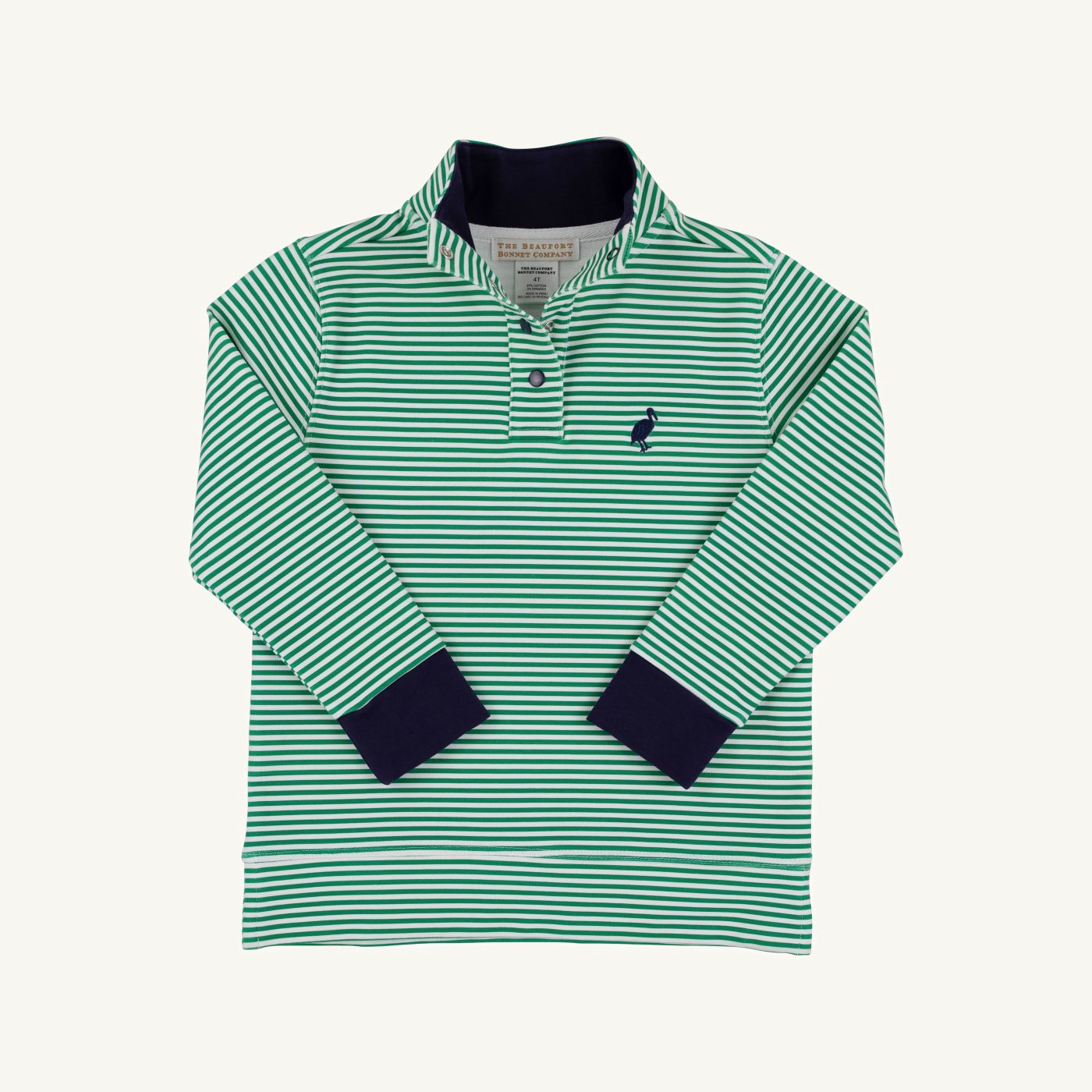 Kiawah Kelly Green Stripe/Nantucket Navy Pendleton Popped Collar