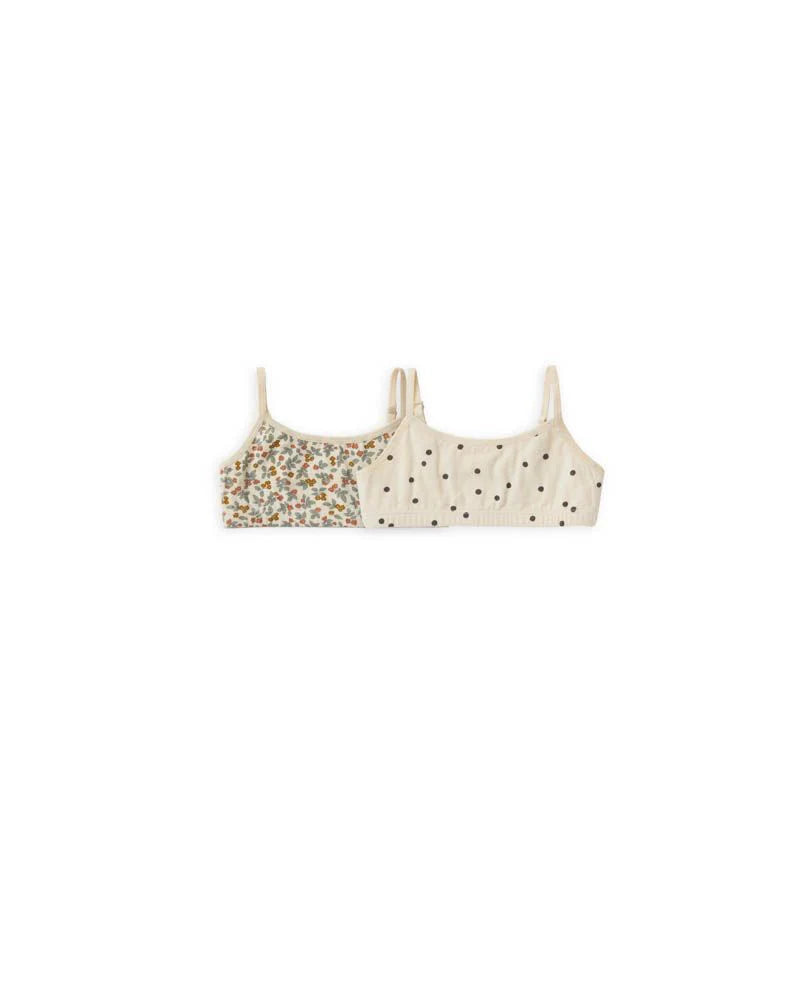 Rylee & Cru - Summer Bloom Dots - Girls Bralette Set - Natural Bloom