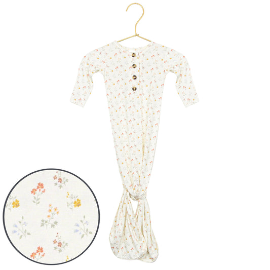 Lou Lou & Co Willow Knotted Gown in soft fabric, featuring a knotted front and gentle bubble design for a comfortable, stylish look.