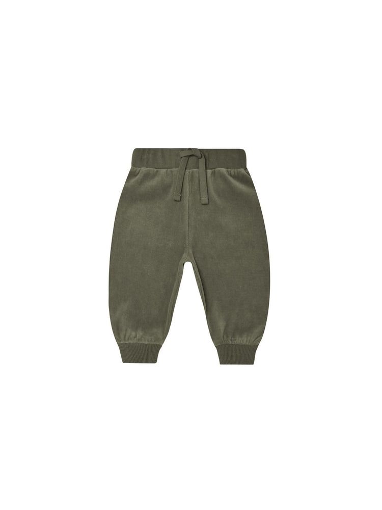Quincy Mae - Forest Velour Relaxed Sweatpant