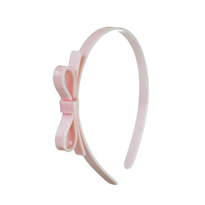 Lilies & Roses - Thin Bow Pale Pink Headband