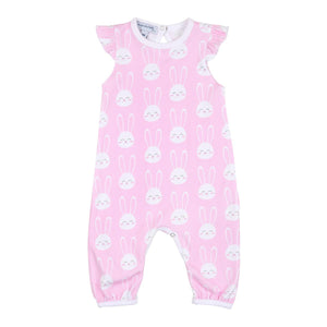 Magnolia Baby - All Ears Pink Printed Flutters Playsuit
