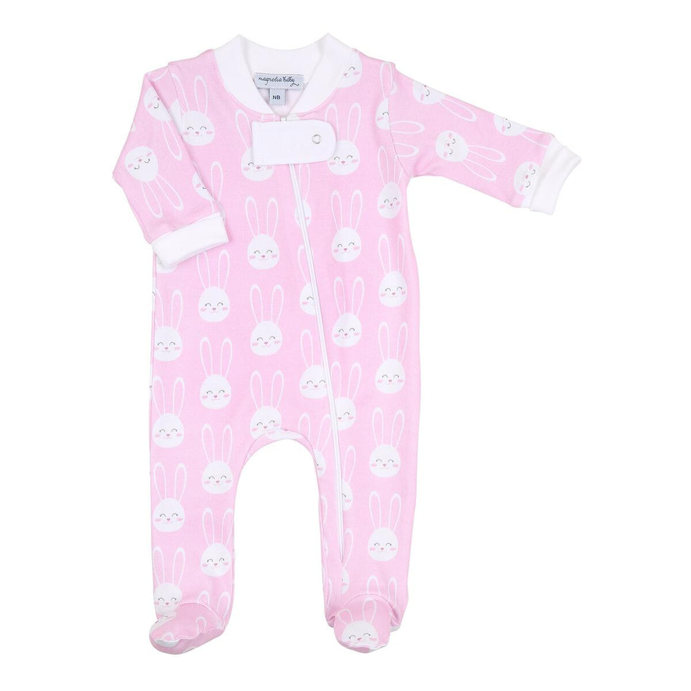 
            
                Load image into Gallery viewer, Magnolia Baby - All Ears Pink Printed Zipped Footie
            
        