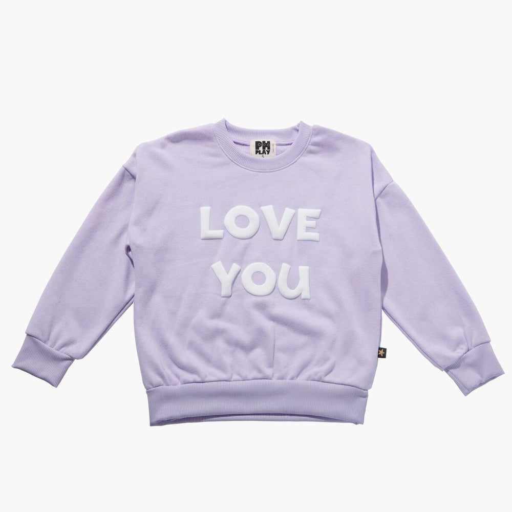 Petite Hailey - Love You Lilac Sweatshirt