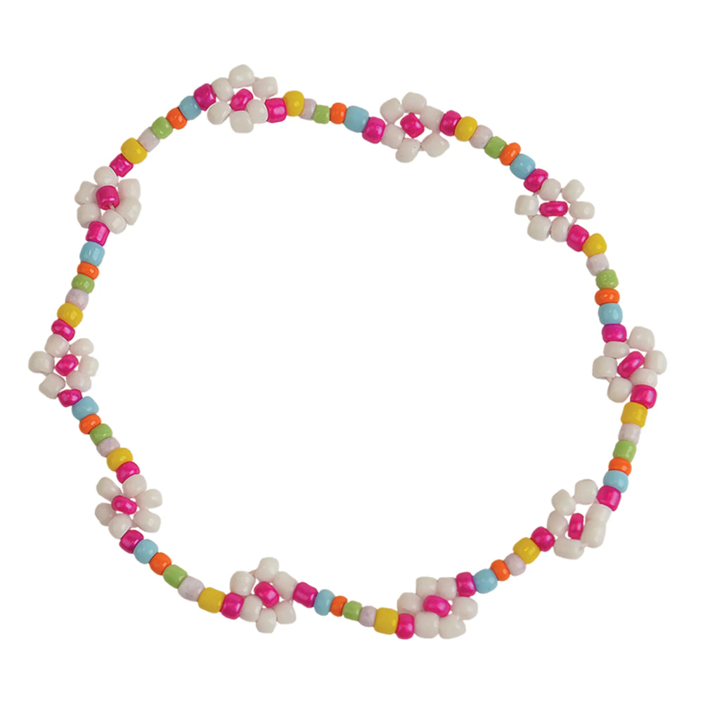 
            
                Load image into Gallery viewer, Daisy Beaded Flower Bracelet
            
        