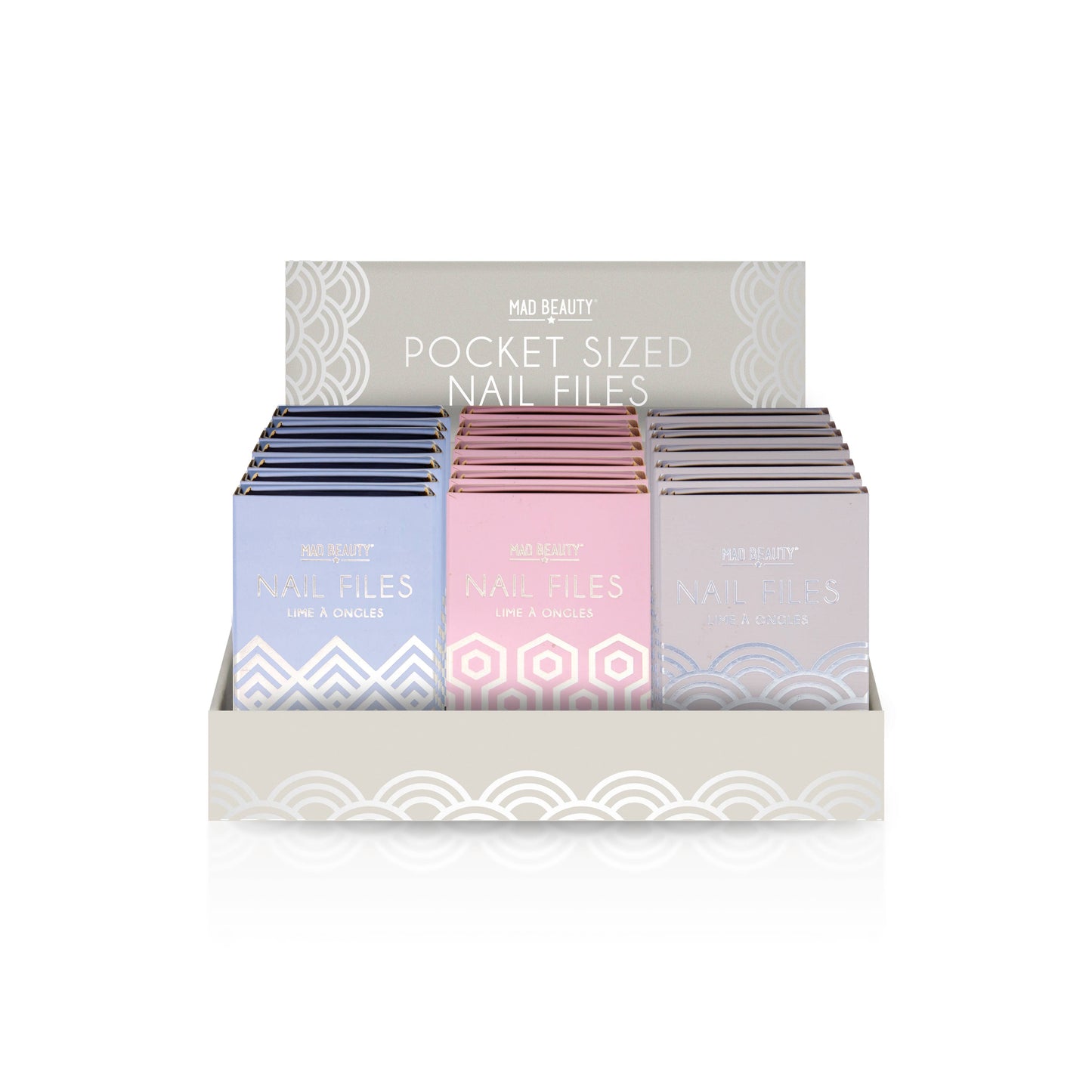 Mad Beauty - Splash of Silver Nail File Boxes with 8 Mini Files