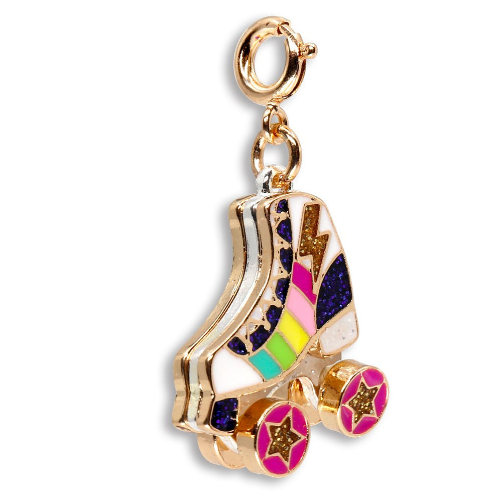 
            
                Load image into Gallery viewer, Charm It! - Gold Rainbow Roller Skate Charm
            
        