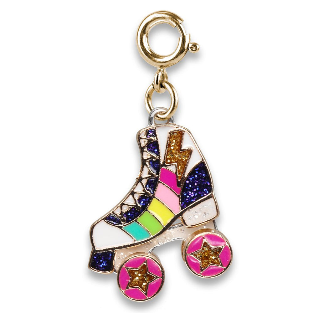 
            
                Load image into Gallery viewer, Charm It! - Gold Rainbow Roller Skate Charm
            
        