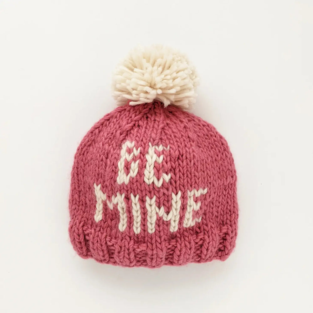 
            
                Load image into Gallery viewer, Huggalugs - Be Mine Valentine&amp;#39;s Day Hand Knit Beanie Hat
            
        