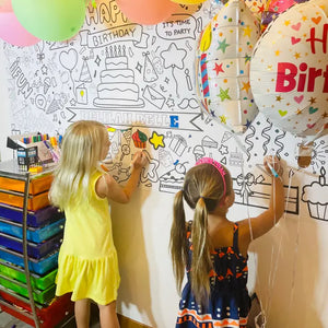 Birthday Coloring Table Cover/Poster