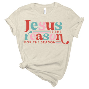 
            
                Load image into Gallery viewer, Jesus Is The Reason - Adult Christmas Graphic Tee
            
        