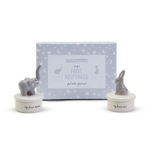 
            
                Load image into Gallery viewer, Cupcakes &amp;amp; Cartwheels- First Tooth &amp;amp; First Curl Keepsake Set
            
        
