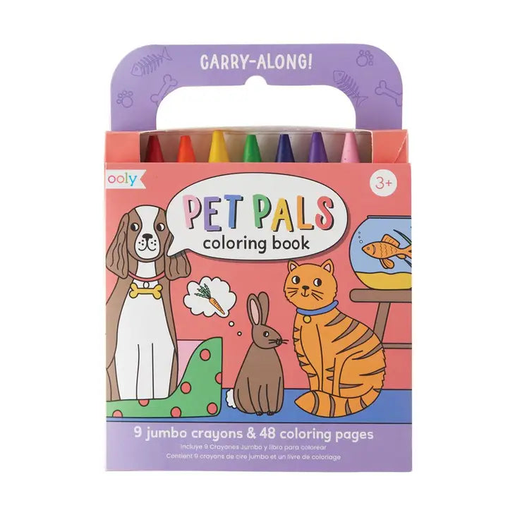 ooly - Carry Along Crayon & Coloring Book Kit-Pet Pals