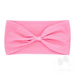 wee ones - Bright Pink Nylon Baby Band with Wrap - ADD YOUR BOW