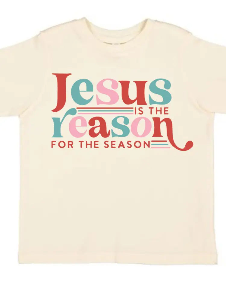 Jesus Is The Reason For The Season Kid Christmas Graphic Tee