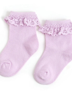 Little Stocking Co. - Lilac Lace Midi Sock