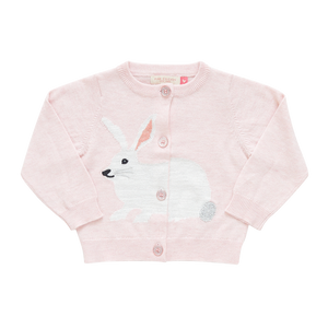 Pink Chicken - Light Pink Baby Girls Rabbit Sweater