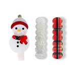 Lilies & Roses - 3 pack alligator clips - Snowman + Wave Red Alligator Clip