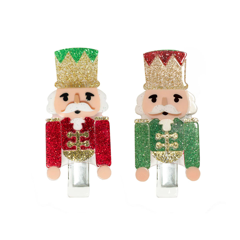 
            
                Load image into Gallery viewer, Lilies &amp;amp; Roses - 2 pack alligator clips - Nutcracker Glitter
            
        