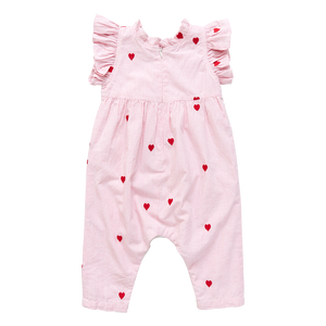 Pink Chicken - Baby Girls Jennifer Jumper - Heart Embroidery