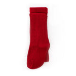 Little Stocking Co. - True Red Cable Knit Tights