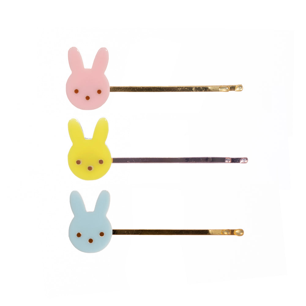 
            
                Load image into Gallery viewer, Lilies &amp;amp; Roses - Pastel Bunnies Bobby Pins
            
        