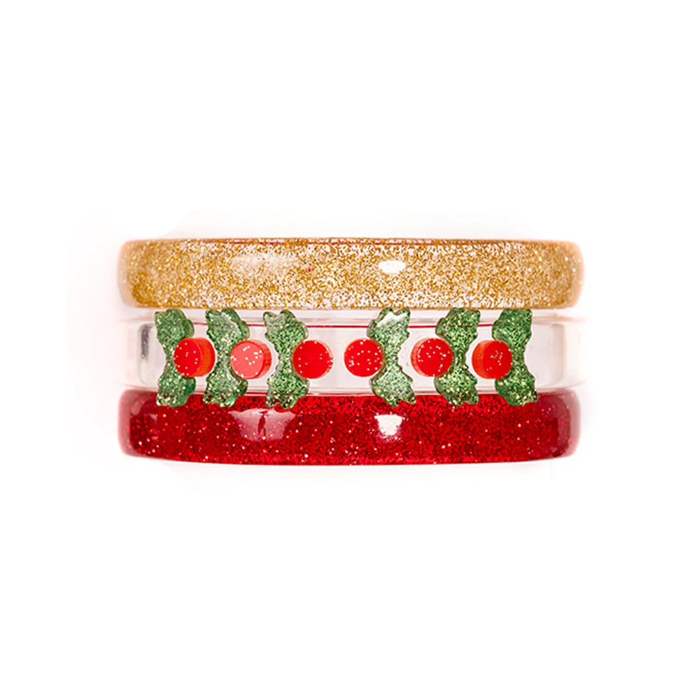 
            
                Load image into Gallery viewer, Lilies &amp;amp; Roses - Christmas Bangles (Set of 3)
            
        