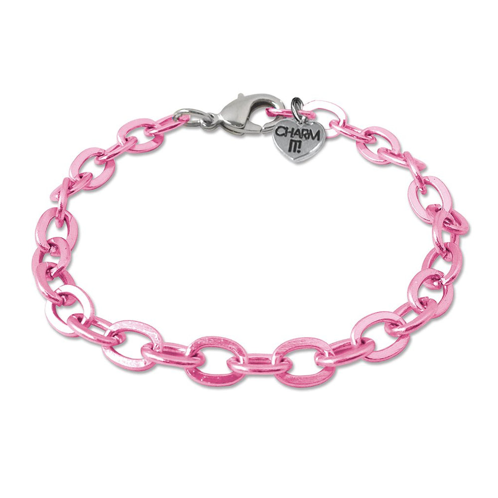 Charm It - Pink Chain Bracelet