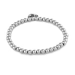 Charm It - Silver Bead Stretch Bracelet