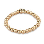 Charm It - Gold Bead Stretch Bracelet