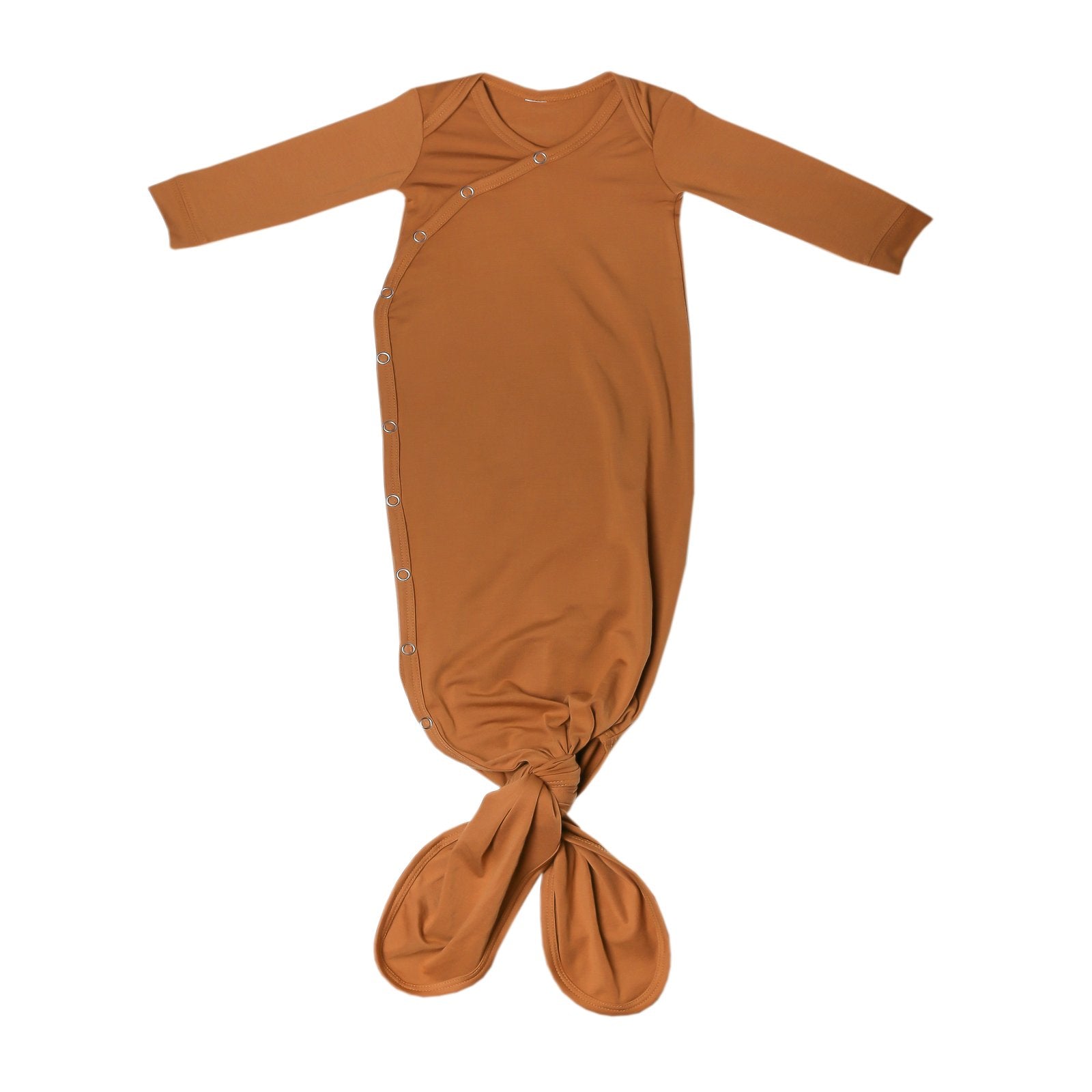 Copper Pearl - Newborn Knotted Gown - Camel - Sweet E's Children's Boutique