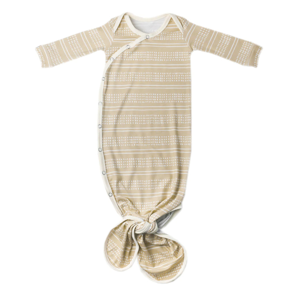 Copper Pearl - Newborn Knotted Gown - Clay