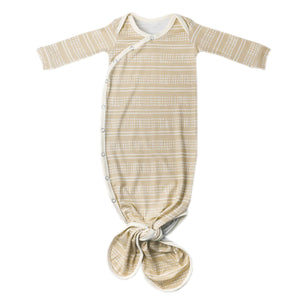 
            
                Load image into Gallery viewer, Copper Pearl - Newborn Knotted Gown - Clay
            
        