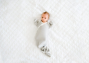 
            
                Load image into Gallery viewer, Copper Pearl - Newborn Knotted Gown - Everest
            
        