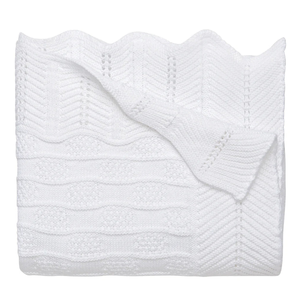 Elegant Baby - Fancy Blanket - White