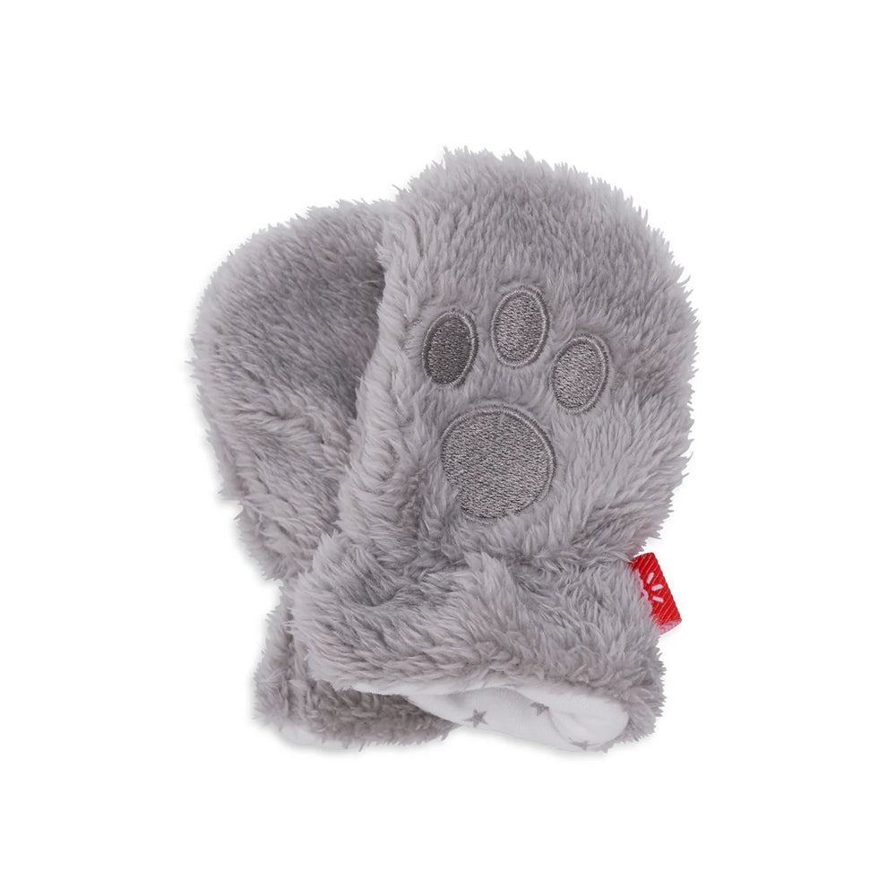 
            
                Load image into Gallery viewer, Magnetic Me - Drizzle Grey w/Ditsy Lining Minky Mittens
            
        