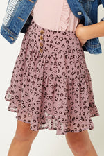 Hayden Girls - Leopard Ruffle Mini Skirt