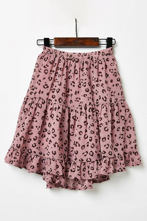 Hayden Girls - Leopard Ruffle Mini Skirt