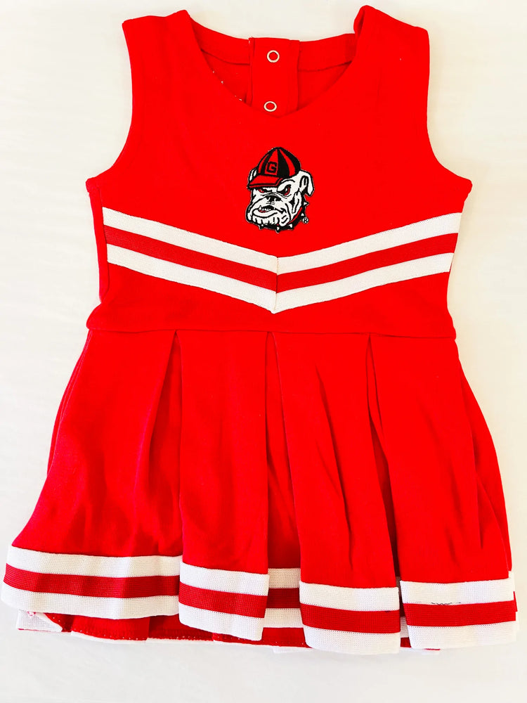 
            
                Load image into Gallery viewer, Game Day - Georgia Bulldogs Cheer Bodysuit Dress
            
        